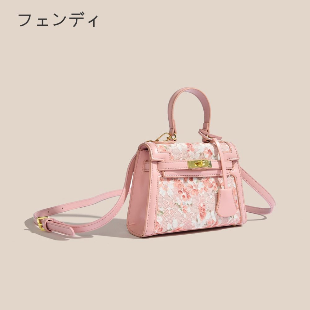 Pink Satchel Flora Bag - Image 5
